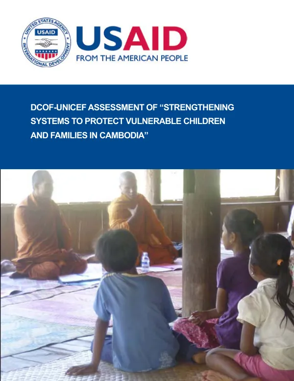DCOF-UNICEF assessment of "Strengthening systems to protect vulnerable children and families in Cambodia", May 15-25, 2012
