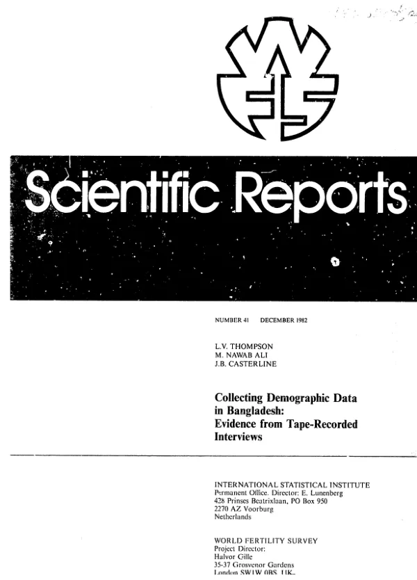 Collecting demographic data in Bangladesh : evidence from tape - recorded interviews