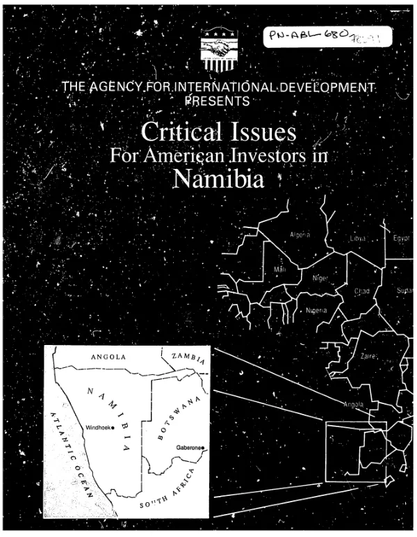 Critical issues for American investors in Namibia