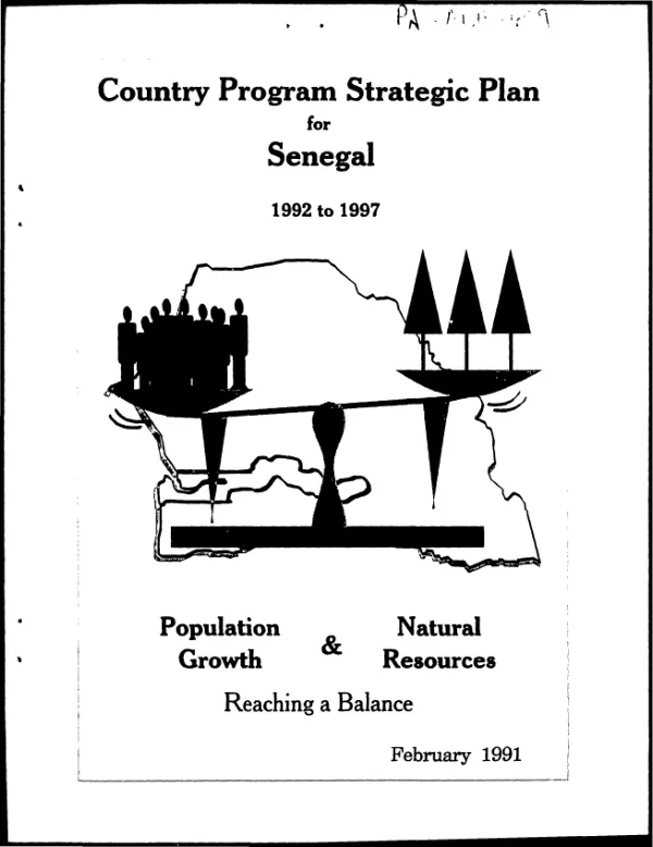 Country program strategic plan for Senegal -- 1992 to 1997 : population growth and natural resources -- reaching a balance