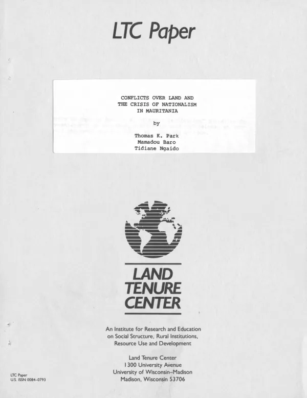 Conflicts over land and the crisis of nationalism in Mauritania