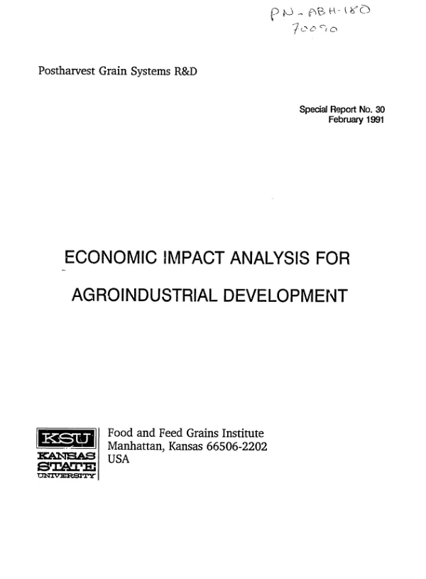 Economic impact analysis for agroindustrial development