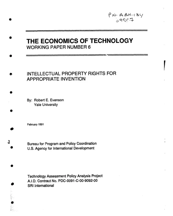 Intellectual property rights for appropriate invention