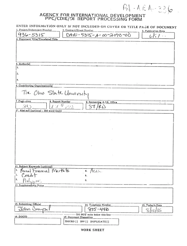 International Eye Foundation : final evaluation -- Guatemala vitamin A intervention project `nutriAtol I" : grant no. DAN-0045-G-SS-7104-00