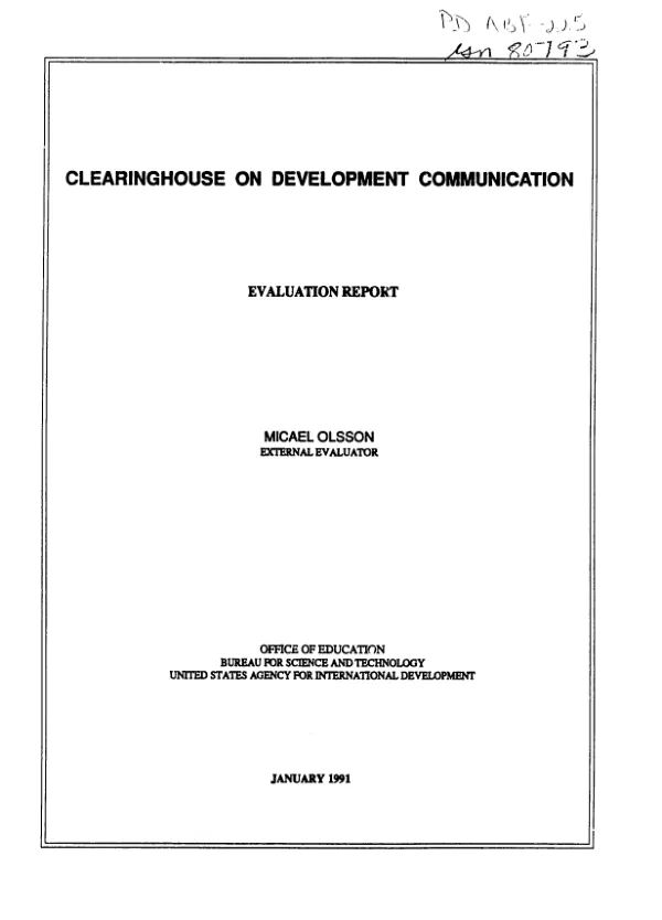 Clearinghouse on Development Communication