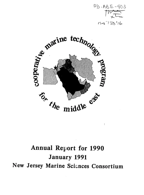 Cooperative marine technology program for the Middle East : annual report for 1990
