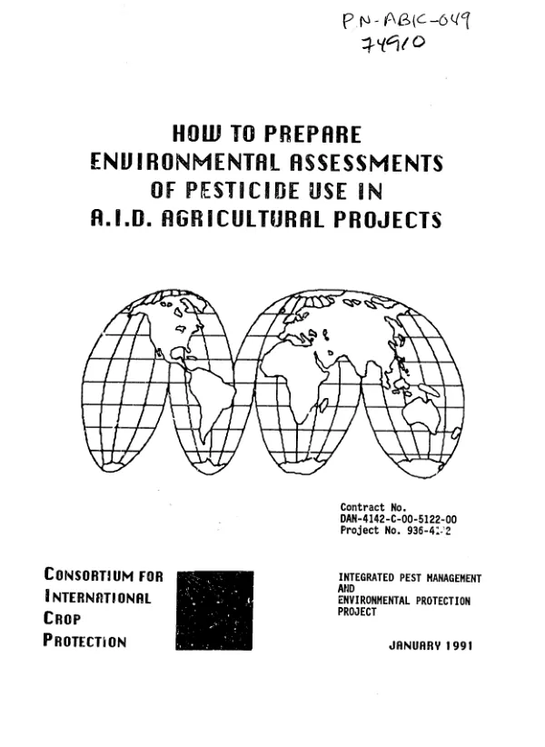 How to prepare environmental assessments of pesticide use in AID agricultural projects