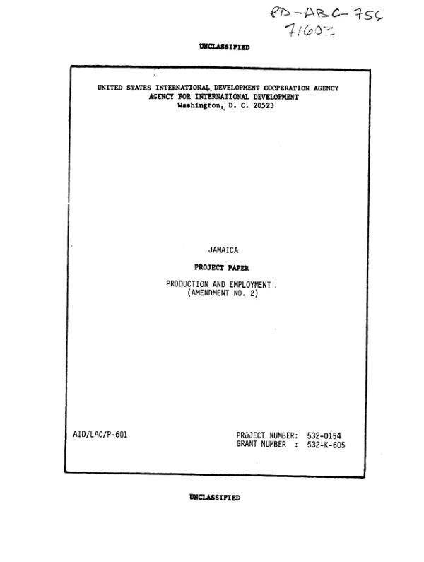 Production and employment X : amendment no. 2