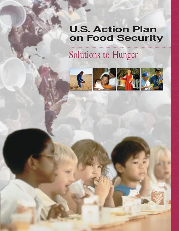 U.S. action plan on food security : solutions to hunger