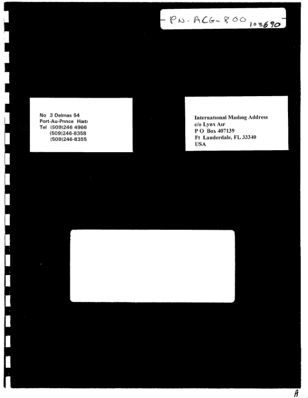 Technical assessment of the irrigation systems of Marigot and Jacmel and preliminary observations on the Marigot watershed