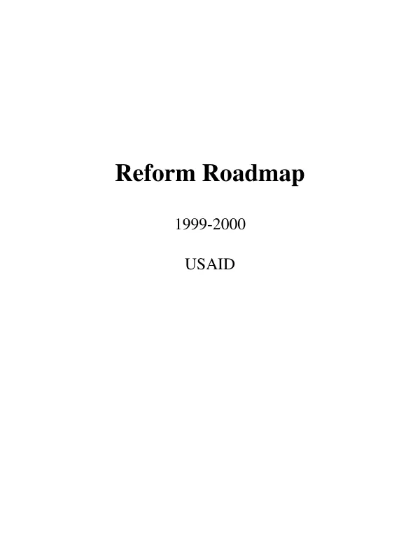 Reform roadmap, 1999-2000 : USAID