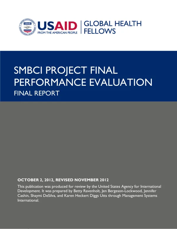 SMBCI project final performance evaluation : final report