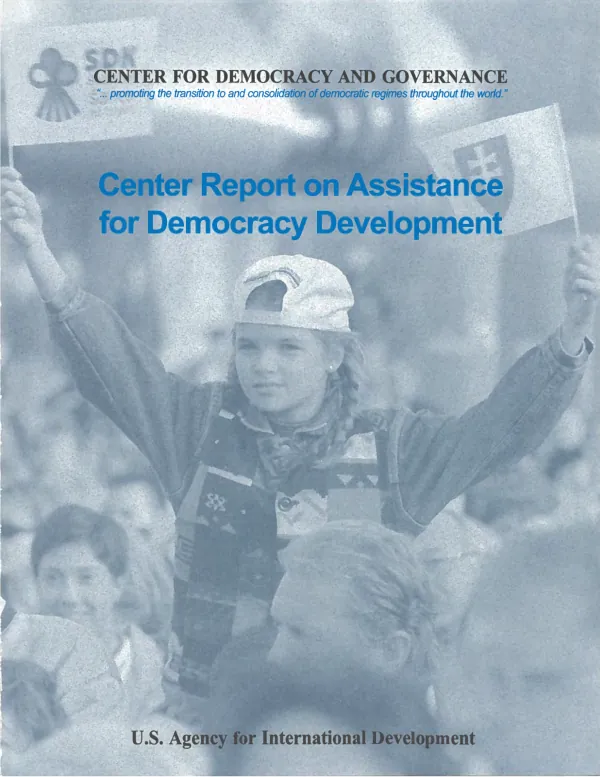 Center report on assistance for democracy development