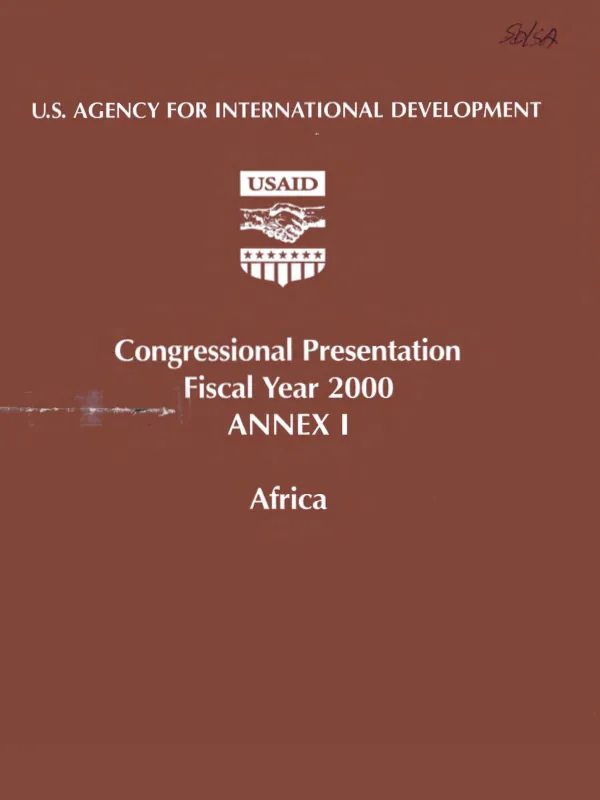 Congressional presentation, fiscal year 2000 : annex I, Africa