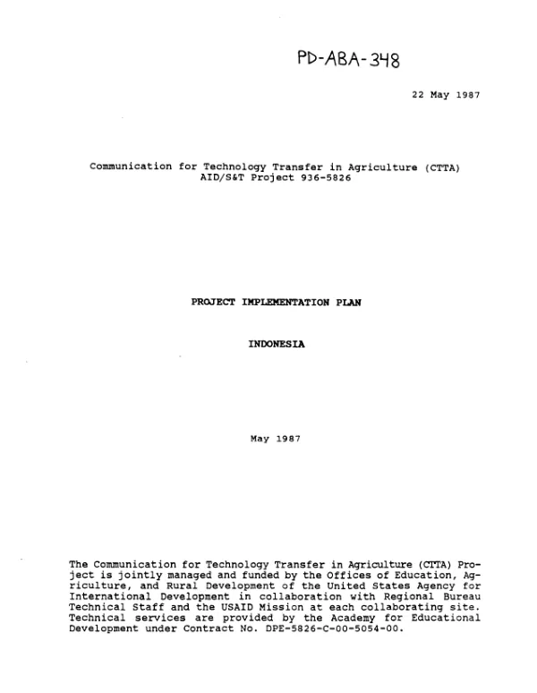 Lessons learned and future opportunities under the environmental strategic objective of USAID and the Government of Guatemala : (summary of conclusions and recommendations to USAID for support to the environmental sector in Guatemala 1999-2005)