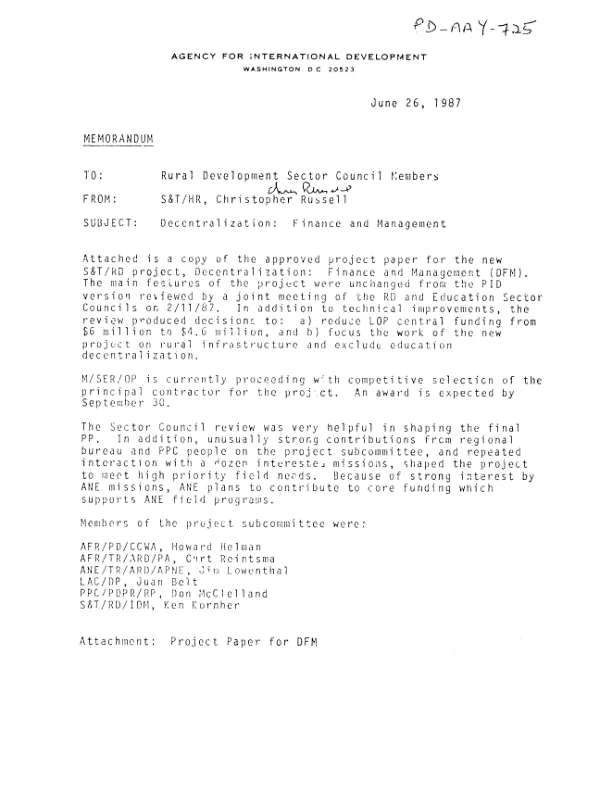 Conservation of biodiverse resource areas (COBRA) project : Kenya (1992-1998) -- summary report