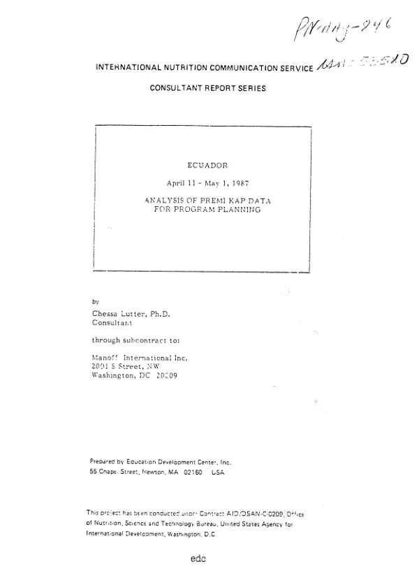 Sustainable microfinance 1998 initial survey & baseline