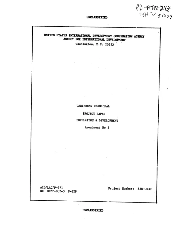 Population and development : amendment no. 3