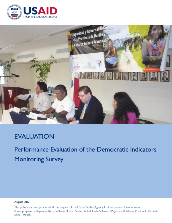 Performance evaluation of the democratic indicators monitoring survey