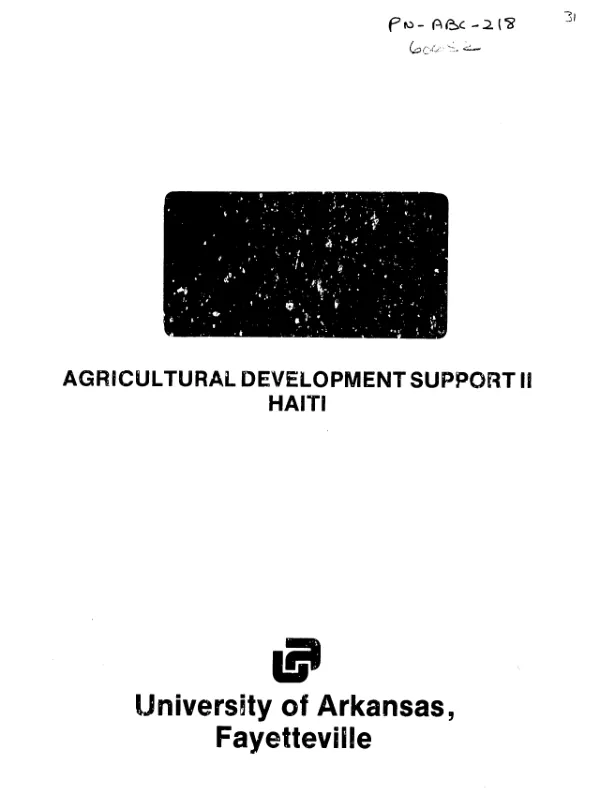 Preliminary results of the agricultural survey in the four southern departments of Haiti : second agricultural season (August, 1986-January, 1987)