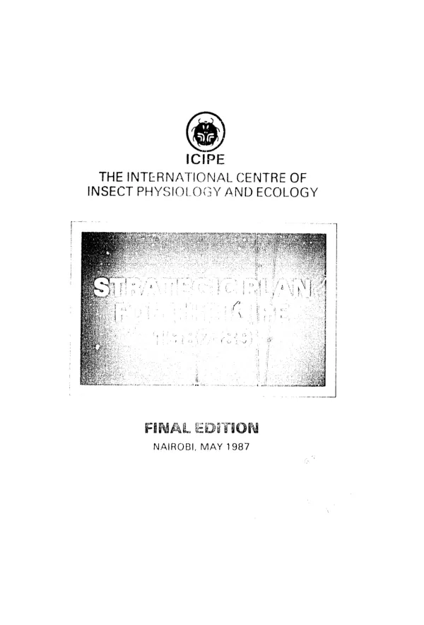 Strategic plan for the ICIPE, 1987-89
