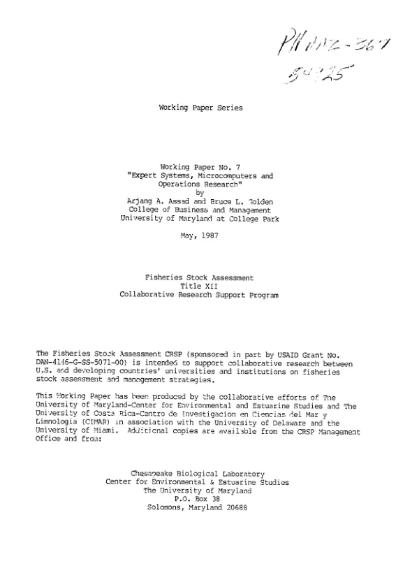 Expert systems, microcomputers and operations research