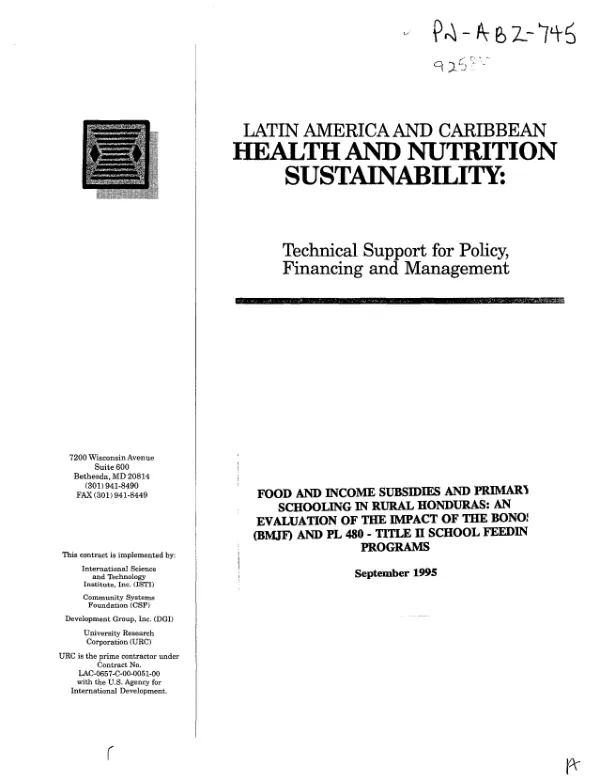 Pre-investment assessment for commercial agribusiness potentials