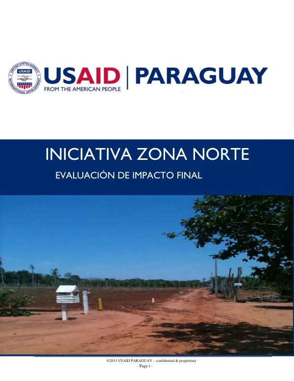 Iniciativa Zona Norte : evaluacion de impacto final