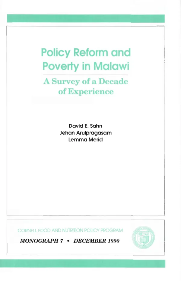Growth linkages in Madagascar : implications for sectoral investment priorities