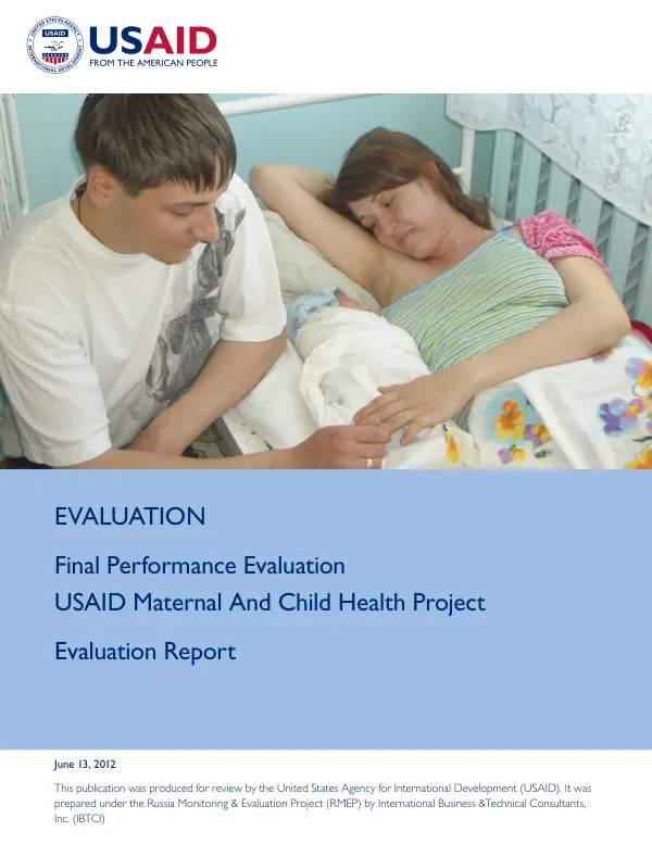 Maternal and child health initiative final evaluation report