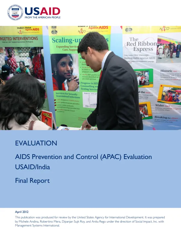 AIDS prevention and control (APAC) evaluation, USAID/India