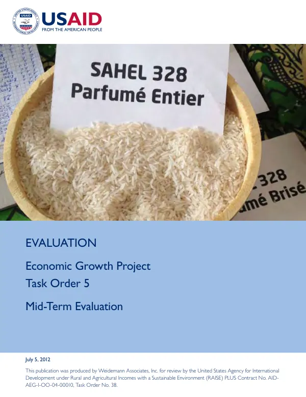 Economic growth project, task order 5 : mid-term evaluation