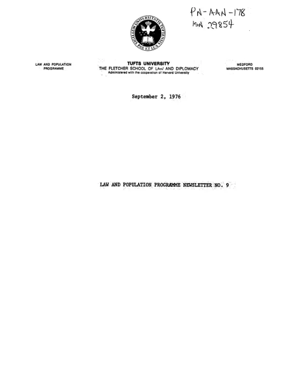 Law and population programme