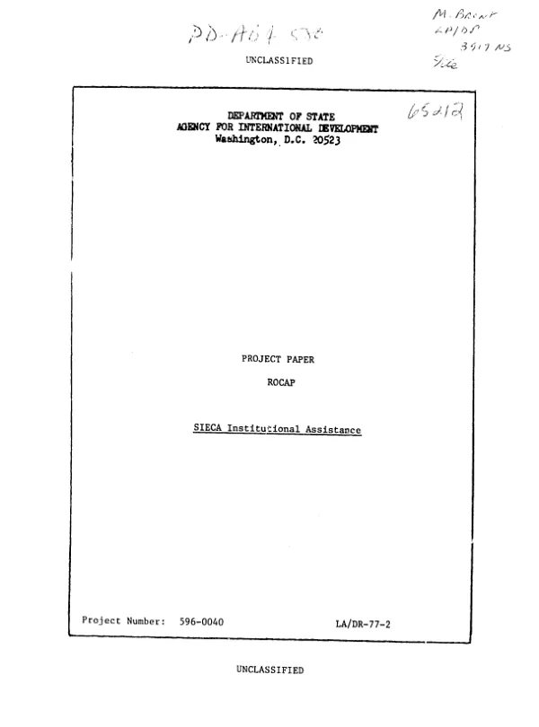 SIECA institutional assistance
