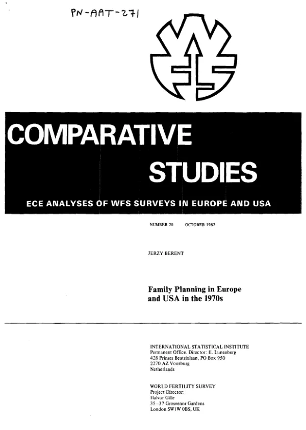 Family planning in Europe and USA in the 1970s
