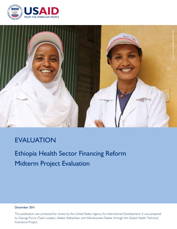 Ethiopia health sector financing reform midterm project evaluation