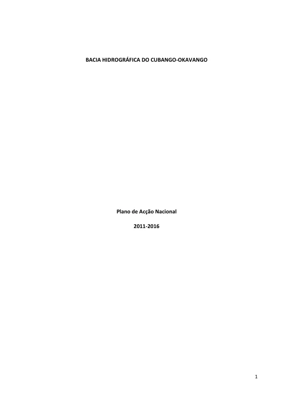 OKAVANGO/CUBANGO RIVER BASIN, National Action Plan Botswana, 2011-2016