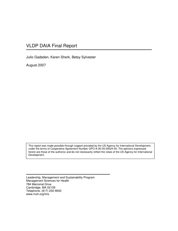 Virtual leadership development program for contraceptive security : final report