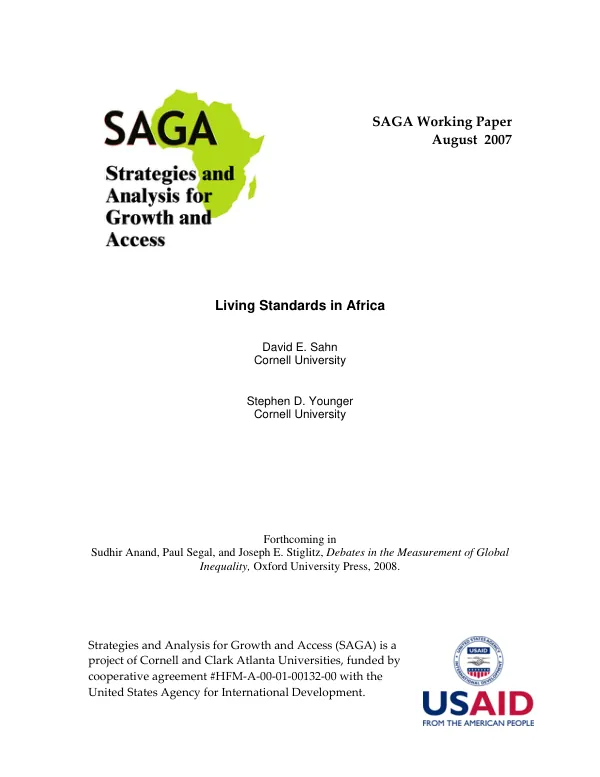 Living standards in Africa