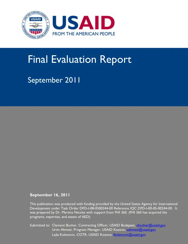 Initiating positive change program (IPCP) : final evaluation report