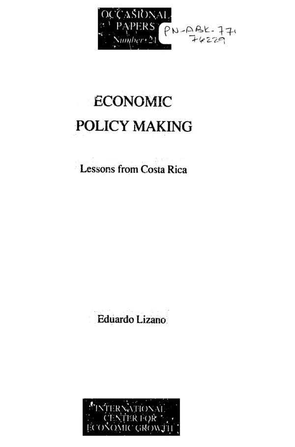 Economic policy making : lessons from Costa Rica