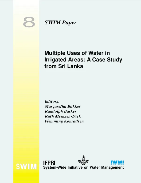 Multiple uses in water in irrigated areas : a case study for Sri Lanka