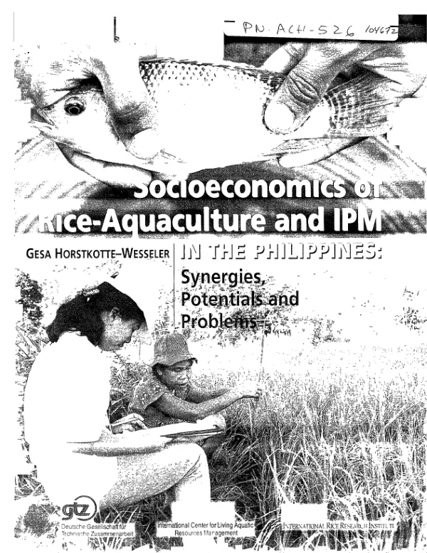 Socioeconomics of rice-aquaculture and IPM [integrated pest management] in the Philippines : synergies, potentials and problems