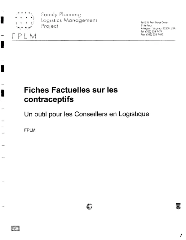 Fiches factuelles sur les contraceptifs : un outil pour les conseillers en logistique