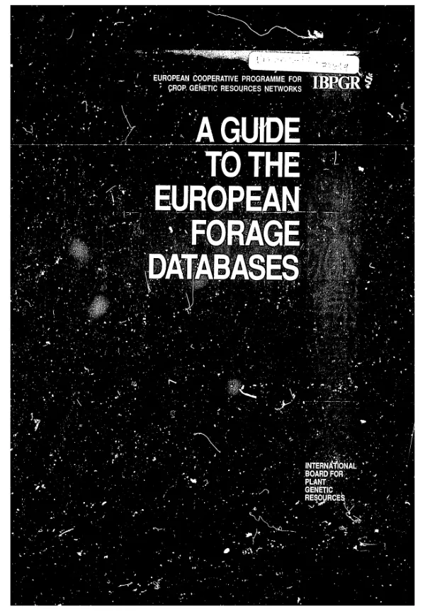 Guide to the European forage databases