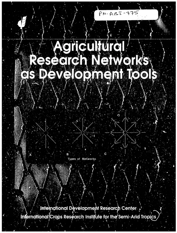 Agricultural research networks as development tools : views of a network coordinator