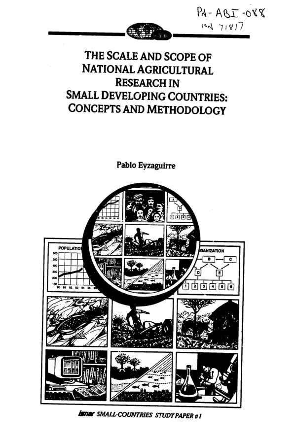 Scale and scope of national agricultural research in small developing countries : concepts and methodology
