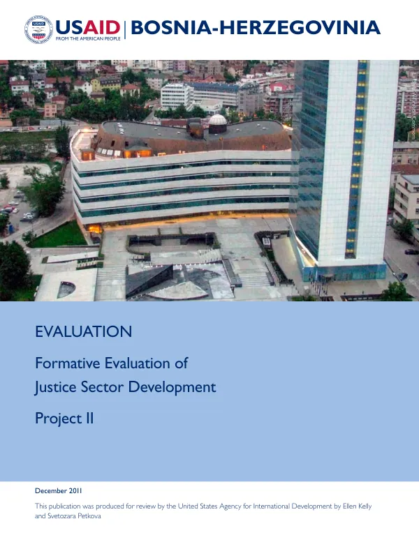 Formative evaluation of justice sector development project II