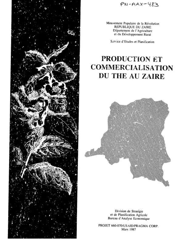 Production et commercialisation du the au Zaire