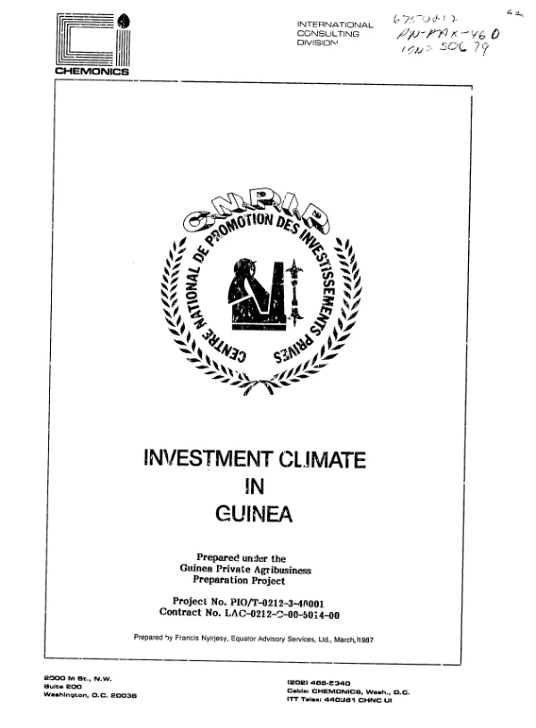 Investment climate in Guinea